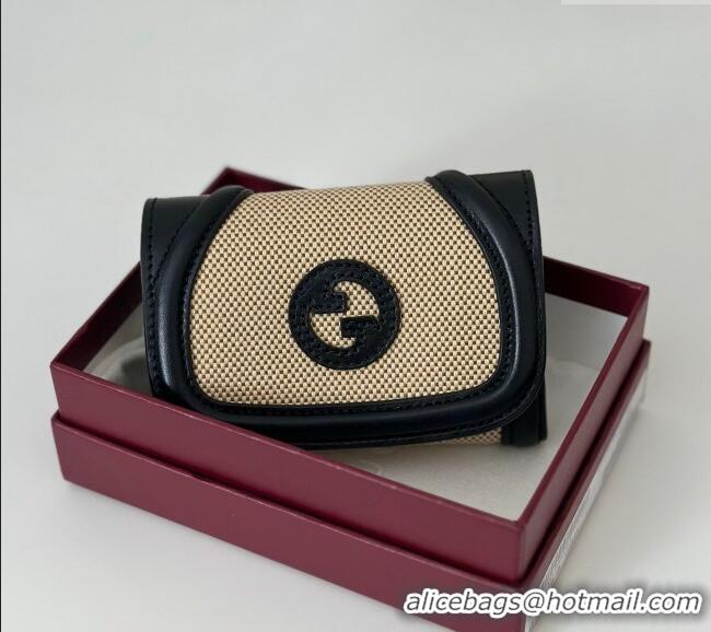 Popular Style Gucci Blondie Wallet Canvas With Leather 818811 Black 2025