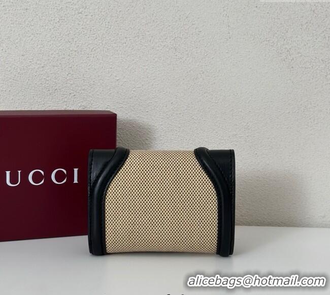 Popular Style Gucci Blondie Wallet Canvas With Leather 818811 Black 2025