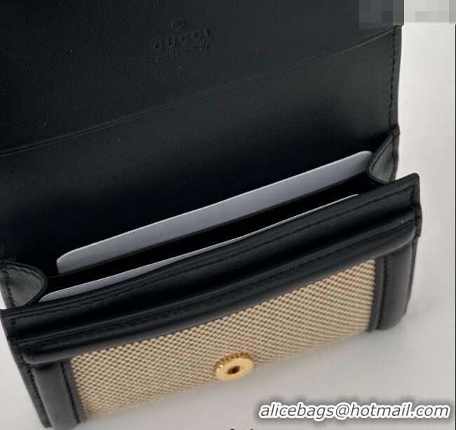 Popular Style Gucci Blondie Wallet Canvas With Leather 818811 Black 2025
