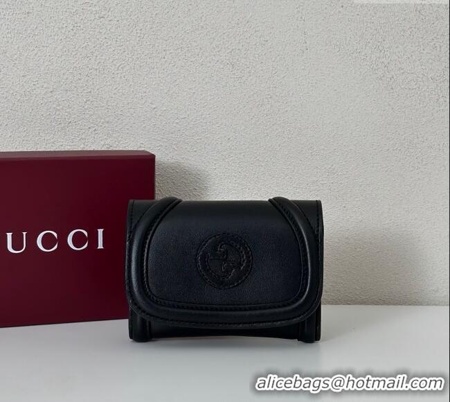 Top Grade Gucci Blondie Wallet Calf Leather 818811 Black 2025