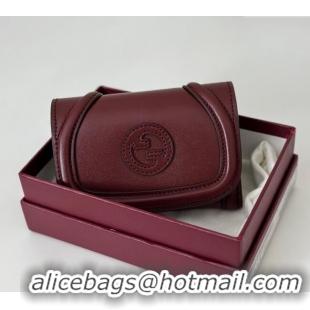 Top Design Gucci Blondie Wallet in Leather 818811 Burgundy 2025