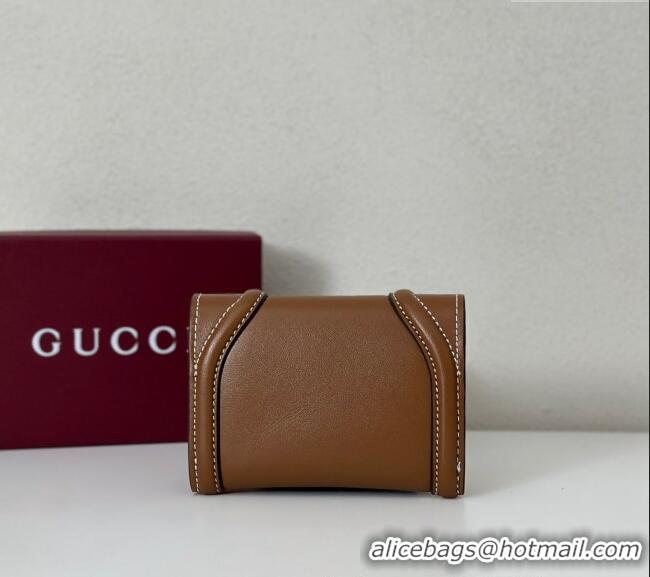 Fashion Discount Gucci Blondie Wallet in Calf Leather 818811 Brown 2025