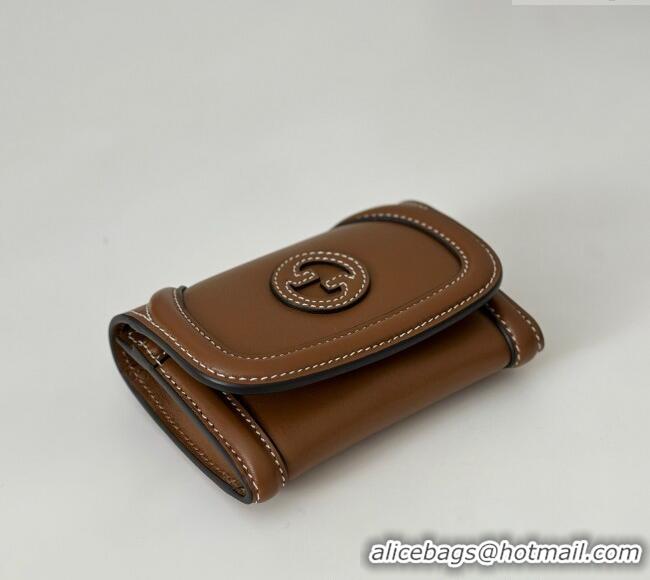 Fashion Discount Gucci Blondie Wallet in Calf Leather 818811 Brown 2025