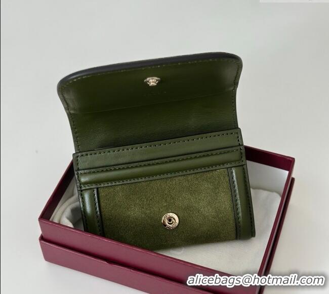 Famous Brand Gucci Blondie Wallet in 818811 Green Suede 2025