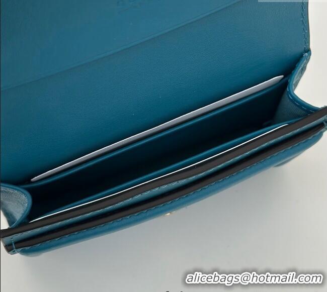 Top Quality Gucci Blondie Wallet in 818811 Blue Suede 2025