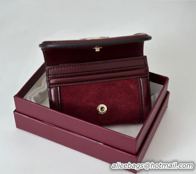 Buy Discount Gucci Blondie Wallet in 818811 Burgundy Suede 2025