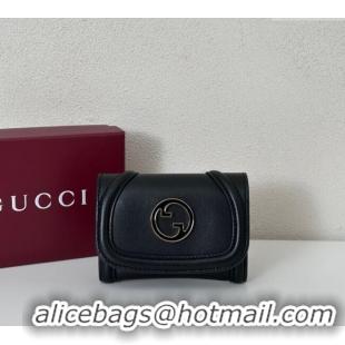 Top Grade Gucci Blondie Wallet in Leather 818811 Black 2025