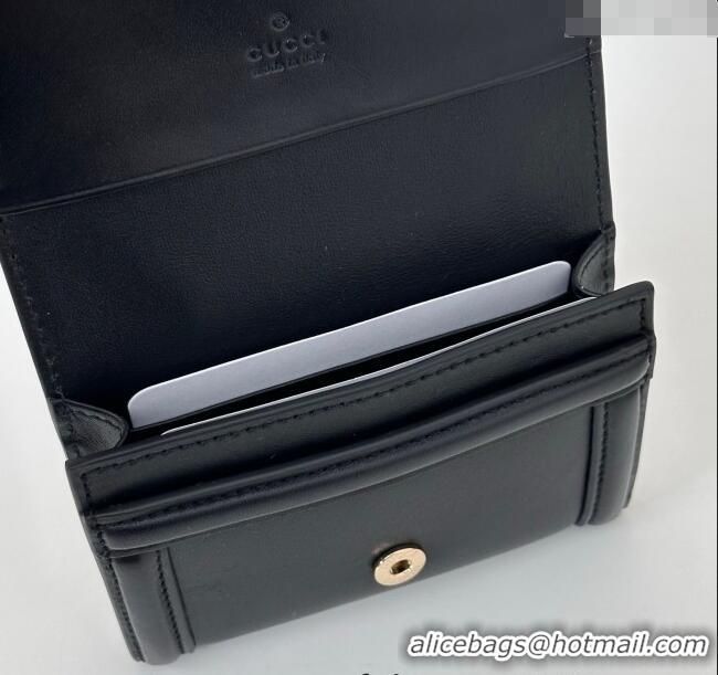 Top Grade Gucci Blondie Wallet in Leather 818811 Black 2025