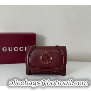 Buy Fashionable Gucci Blondie Wallet in Leather 818811 Burgundy 2025