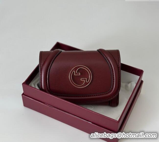 Buy Fashionable Gucci Blondie Wallet in Leather 818811 Burgundy 2025