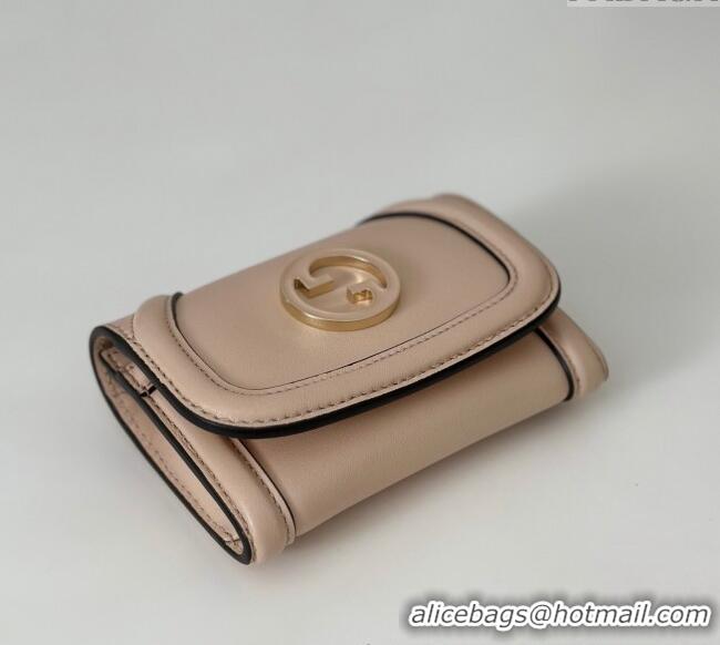 Free Shipping Discount Gucci Blondie Wallet in Leather 818811 Nude Pink 2025
