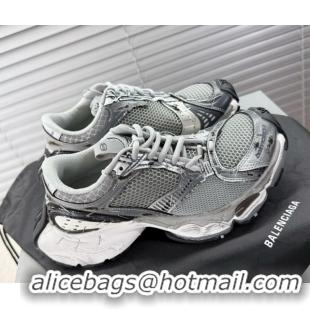 Buy New Cheap Balenciaga Stapler Sneakers in Mesh Grey/Silver 0604059