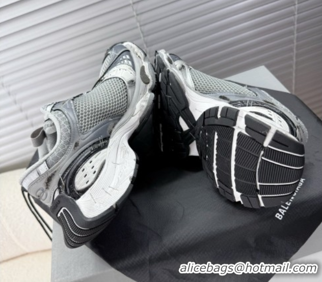 Buy New Cheap Balenciaga Stapler Sneakers in Mesh Grey/Silver 0604059