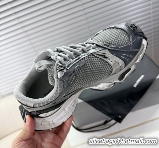 Buy New Cheap Balenciaga Stapler Sneakers in Mesh Grey/Silver 0604059