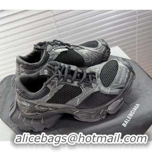 Grade Quality Balenciaga Stapler Sneakers in Mesh Black 0604060