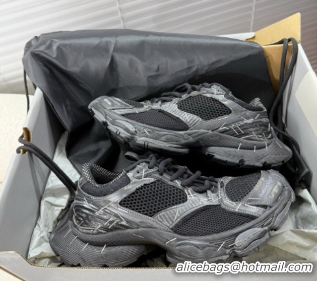Grade Quality Balenciaga Stapler Sneakers in Mesh Black 0604060