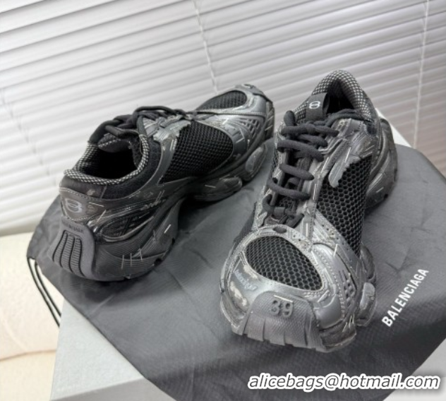 Grade Quality Balenciaga Stapler Sneakers in Mesh Black 0604060