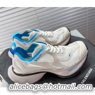 Shop Duplicate Balenciaga Circuit Sneakers in Mesh White/Blue 50604061