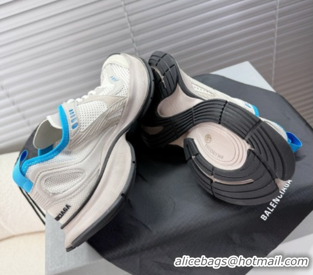 Shop Duplicate Balenciaga Circuit Sneakers in Mesh White/Blue 50604061