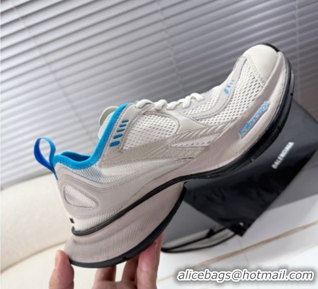 Shop Duplicate Balenciaga Circuit Sneakers in Mesh White/Blue 50604061