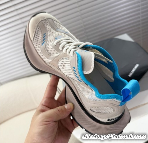 Shop Duplicate Balenciaga Circuit Sneakers in Mesh White/Blue 50604061