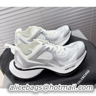 Durable Balenciaga Circuit Sneakers in Mesh White/Silver 0604064