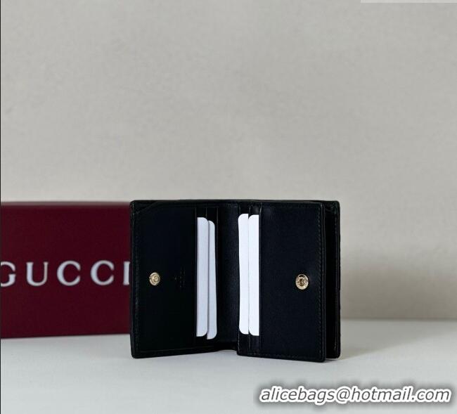 Fashion Discount Gucci GG Marmont Leather Small Wallet 466492 Black 2025
