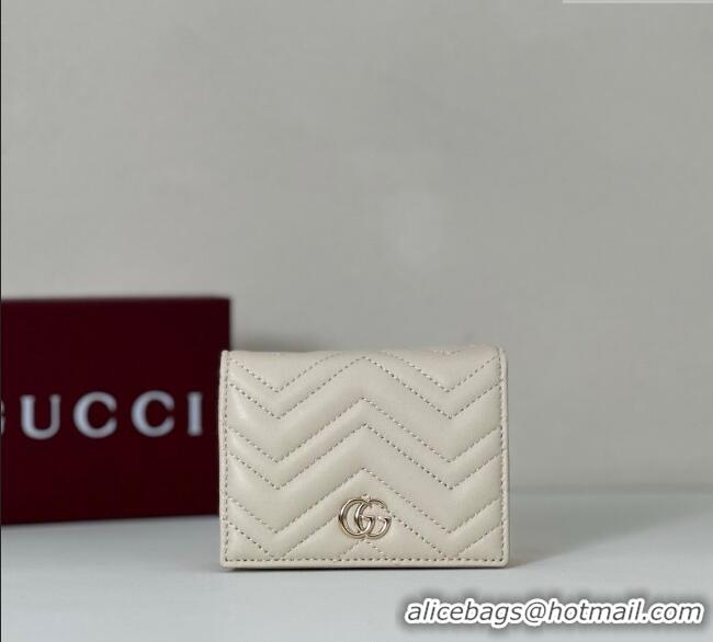 Cheapest Gucci GG Marmont Leather Small Wallet 466492 White 2025