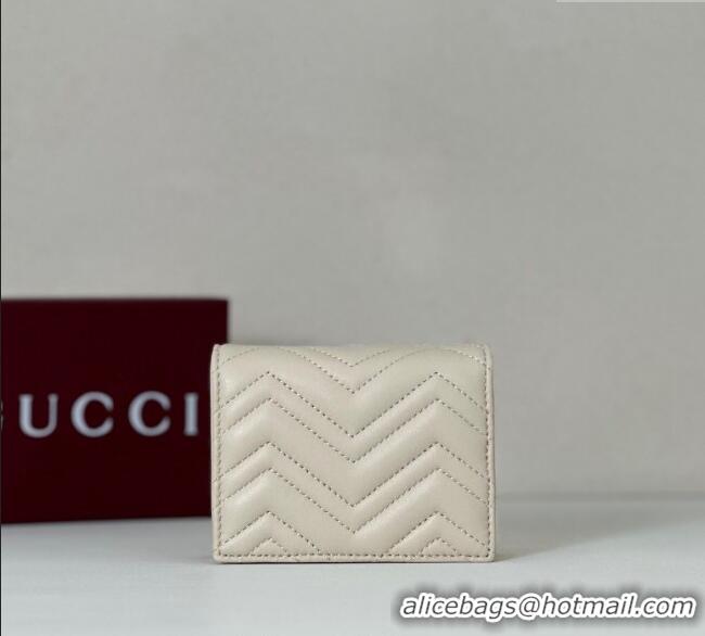 Cheapest Gucci GG Marmont Leather Small Wallet 466492 White 2025