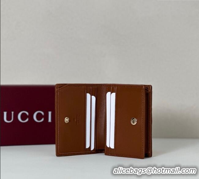Market Sells Gucci GG Marmont Leather Small Wallet 466492 Brown 2025