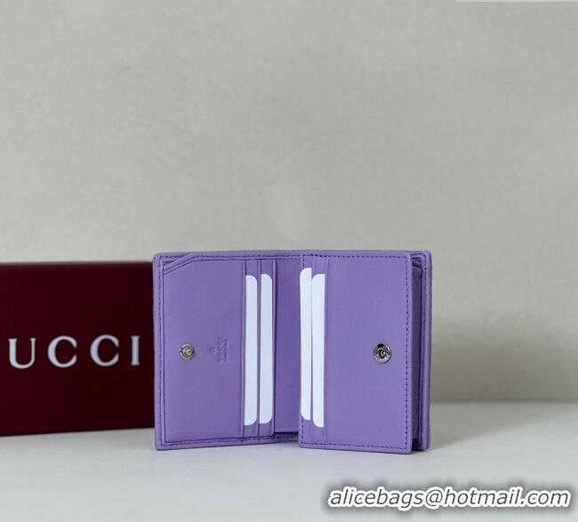 Best Product Gucci GG Marmont Leather Small Wallet 466492 Purple 2025