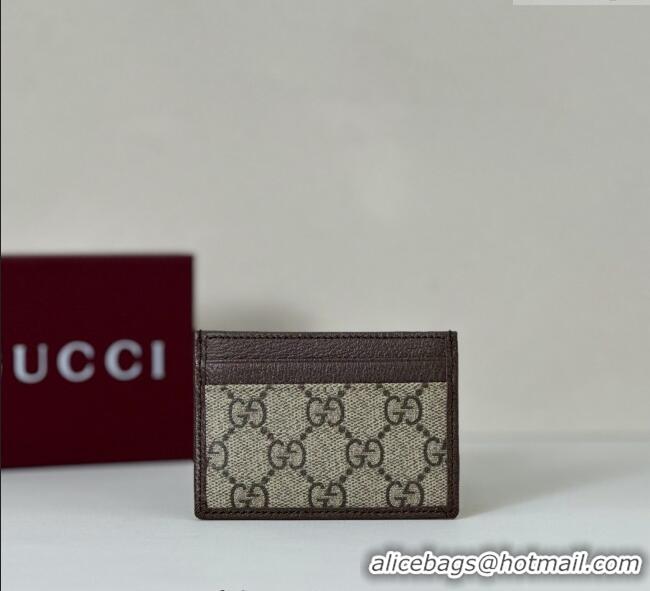 Low Cost Gucci Ophidia GG Canvas Card Case Wallet 838486 Beige/Brown 2025