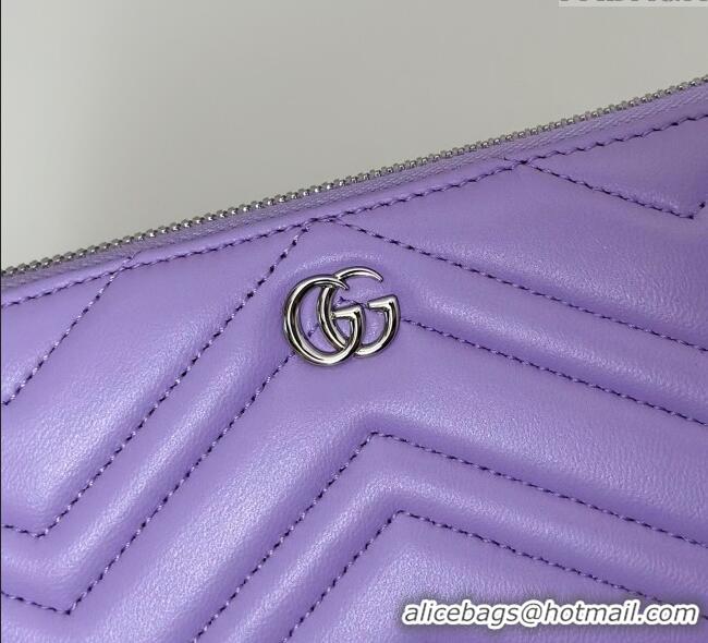 Classic Discount Gucci GG Marmont Leather Zip Around Wallet 837758 Purple 2025