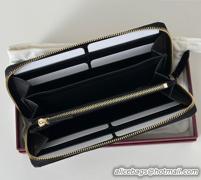 Top Design Gucci GG Marmont Leather Zip Around Wallet 837758 Black 2025