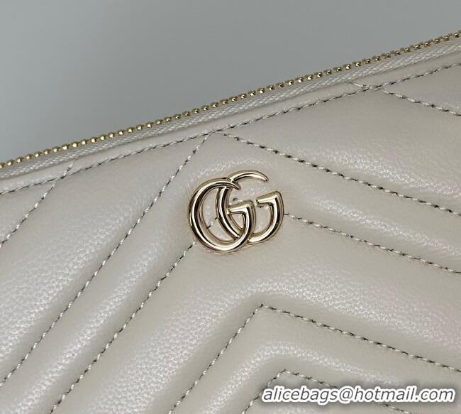 Well Crafted Gucci GG Marmont Leather zip around wallet 837758 White 2025