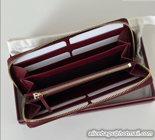 Grade Design Gucci GG Marmont Leather zip around wallet 837758 Ancora Red 2025