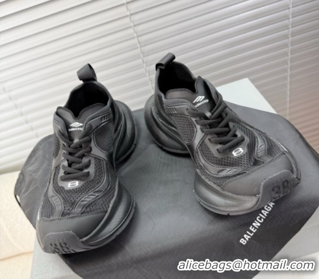 Shop Cheap Balenciaga Circuit Sneakers in Mesh Black 0604066