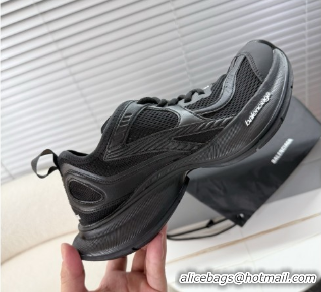Shop Cheap Balenciaga Circuit Sneakers in Mesh Black 0604066