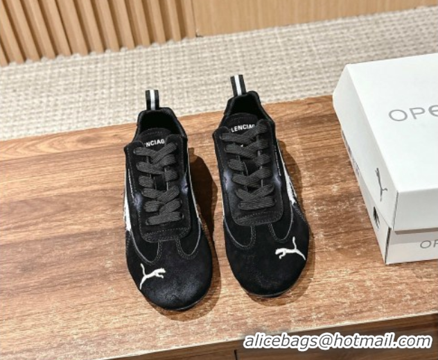 Most Popular Puma x Balenciaga Winter 25 Runway Sneakers in Suede Black 0604067