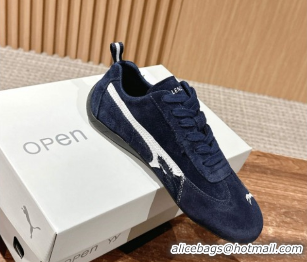 Good Looking Puma x Balenciaga Winter 25 Runway Sneakers in Suede Blue 0604068