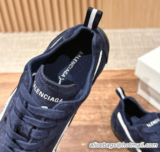 Good Looking Puma x Balenciaga Winter 25 Runway Sneakers in Suede Blue 0604068