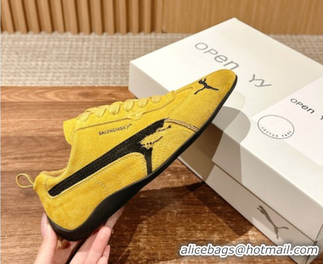Popular Style Puma x Balenciaga Winter 25 Runway Sneakers in Suede Yellow 0604069