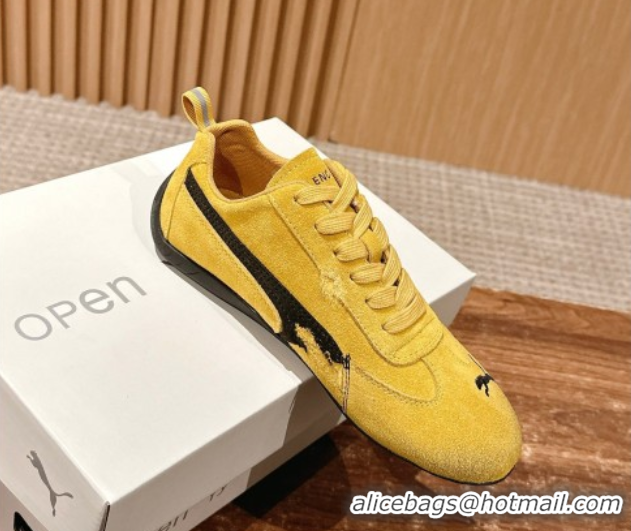 Popular Style Puma x Balenciaga Winter 25 Runway Sneakers in Suede Yellow 0604069