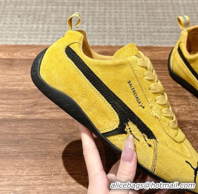 Popular Style Puma x Balenciaga Winter 25 Runway Sneakers in Suede Yellow 0604069