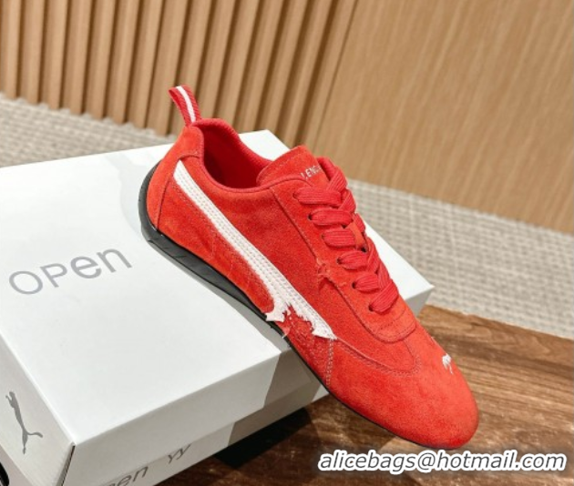 Best Product Puma x Balenciaga Winter 25 Runway Sneakers in Suede Red 0604070