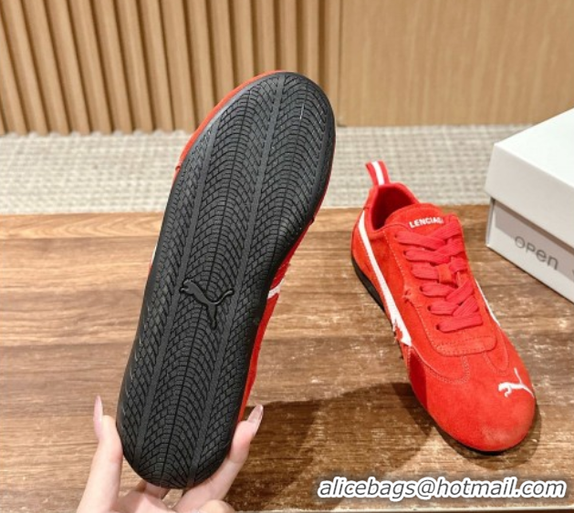 Best Product Puma x Balenciaga Winter 25 Runway Sneakers in Suede Red 0604070