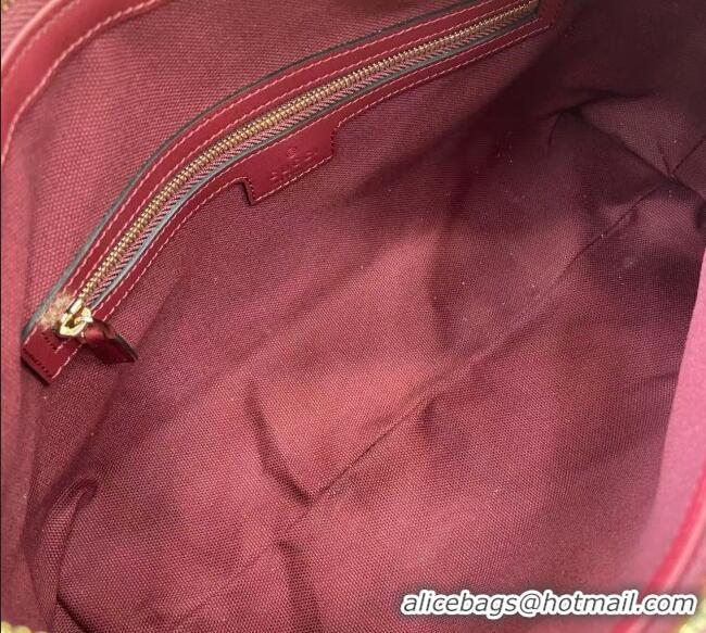 Market Sells Gucci GG Emblem Leather Medium Shoulder Bag 847449 Ancora Red 2025
