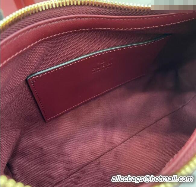 Promotional Gucci GG Emblem Leather Small Shoulder Bag 847450 Ancora Red 2025