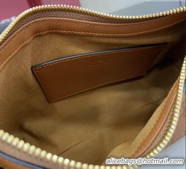 Well Crafted Gucci GG Emblem Leather Small Shoulder Bag 847450 Brown 2025