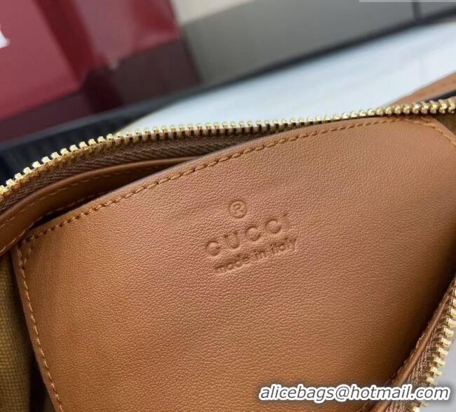 Well Crafted Gucci GG Emblem Leather Small Shoulder Bag 847450 Brown 2025